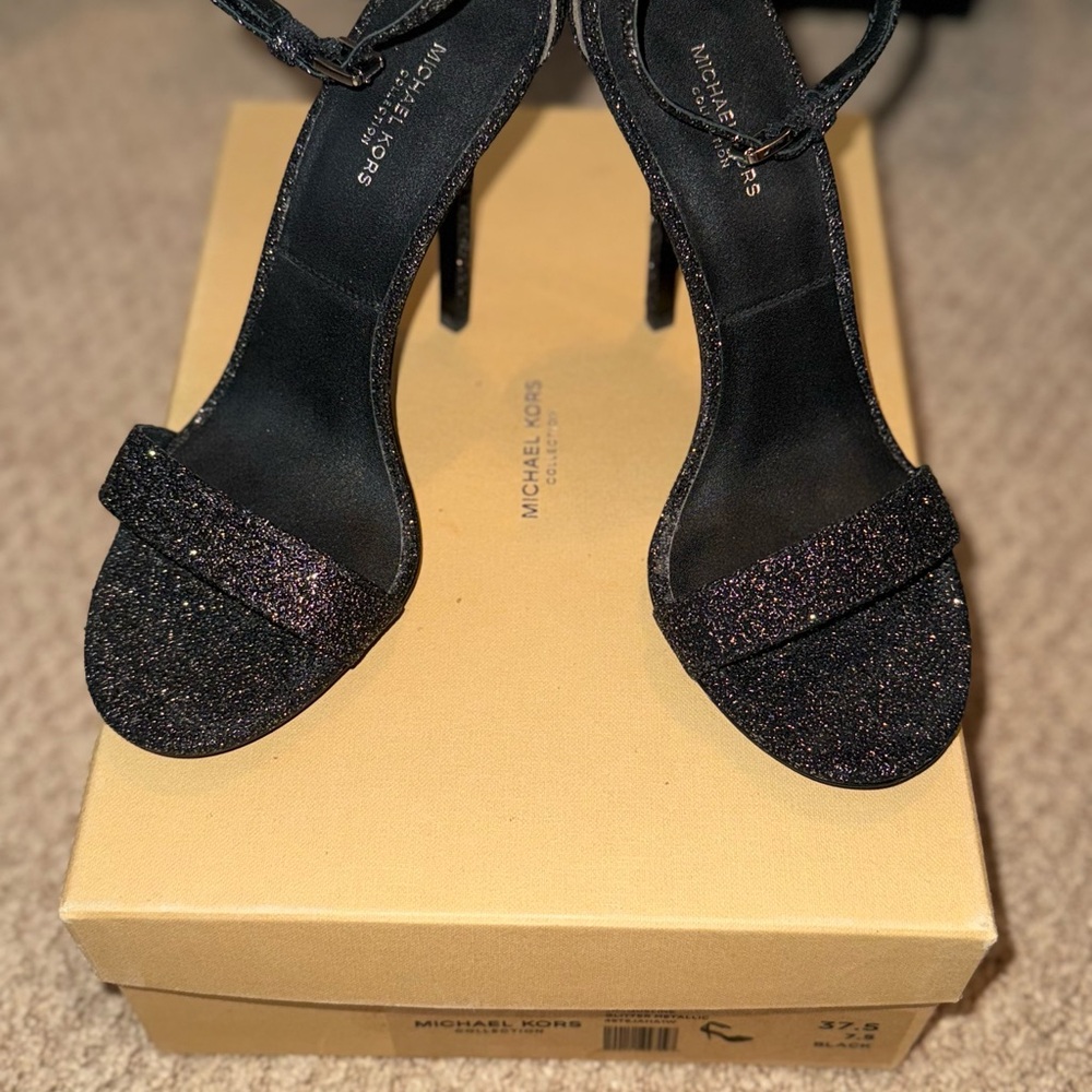 Michael Kors Black Sparkle Heels